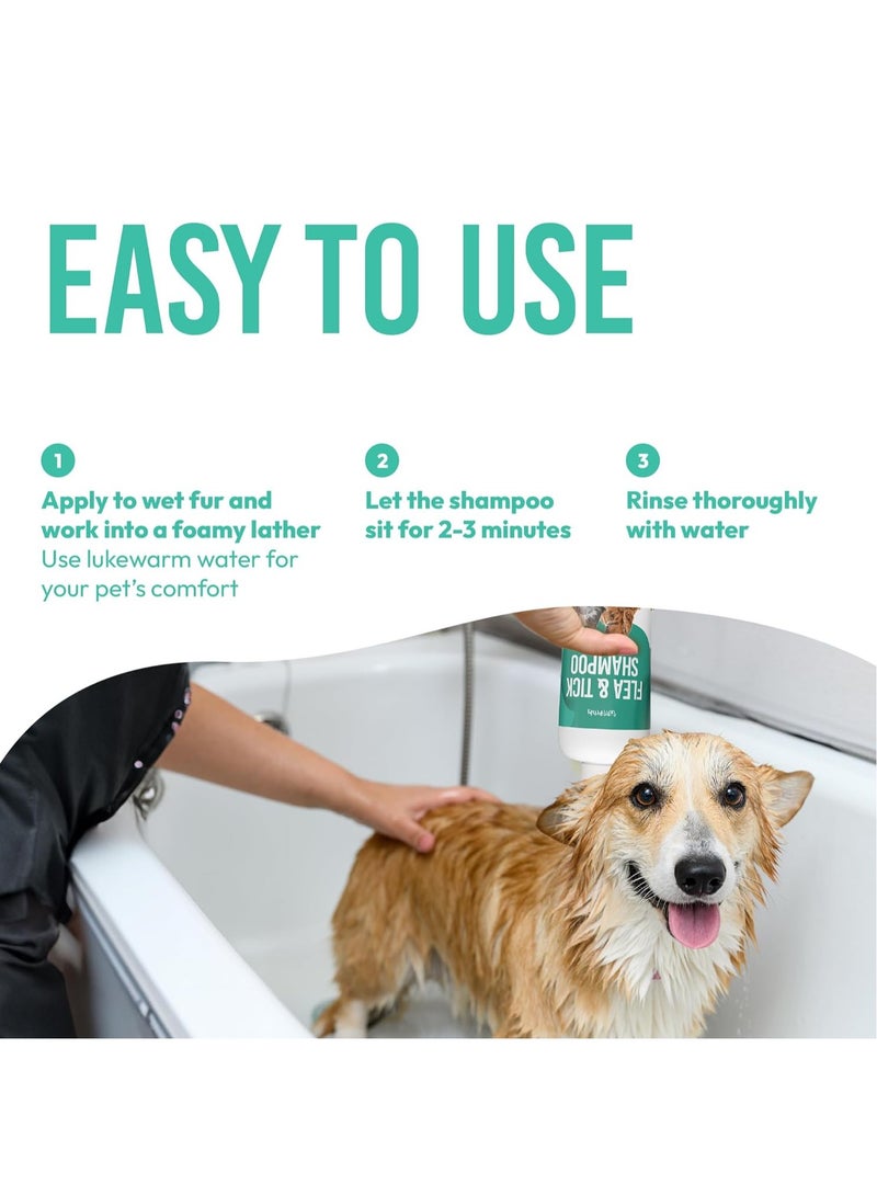 Petsly Flea and Tick Cat and Dog Shampoo by Petsly 500ml Fast Acting pH balanced and Natural Cat and Dog Flea Shampoo Kills Fleas and Eggs Anti Itch Highly Effective with Aloe Vera Tea Tree and Eucalyptus Oils - Image 5