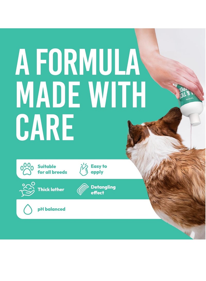 Petsly Flea and Tick Cat and Dog Shampoo by Petsly 500ml Fast Acting pH balanced and Natural Cat and Dog Flea Shampoo Kills Fleas and Eggs Anti Itch Highly Effective with Aloe Vera Tea Tree and Eucalyptus Oils - Image 2
