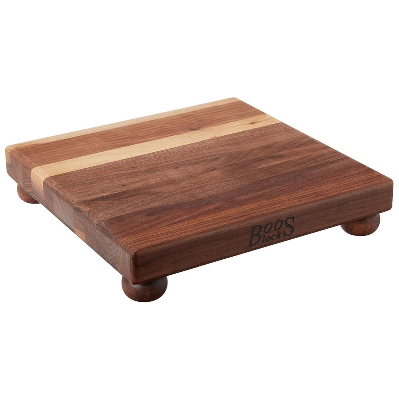 John BOOS John Boos Block Square Wood Cutting Board B Series wFeet 12x12x15 Walnut 
