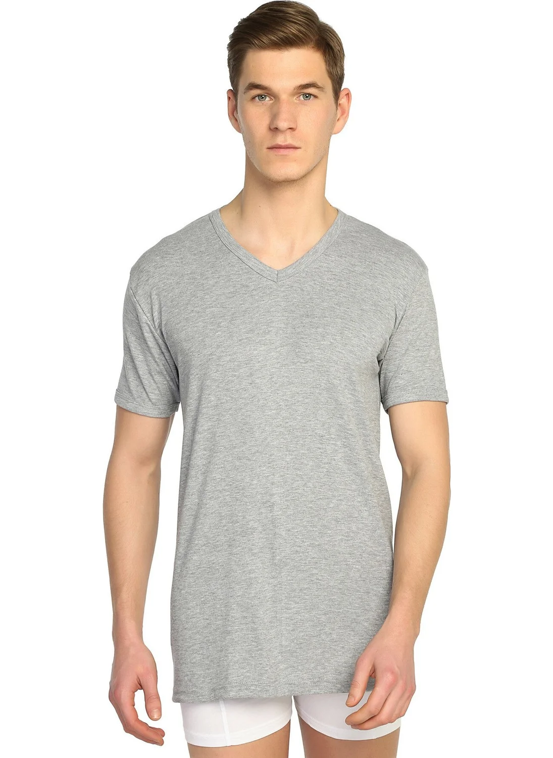 Tutku Men's Ribbed V-Neck Undershirt 12 Pack