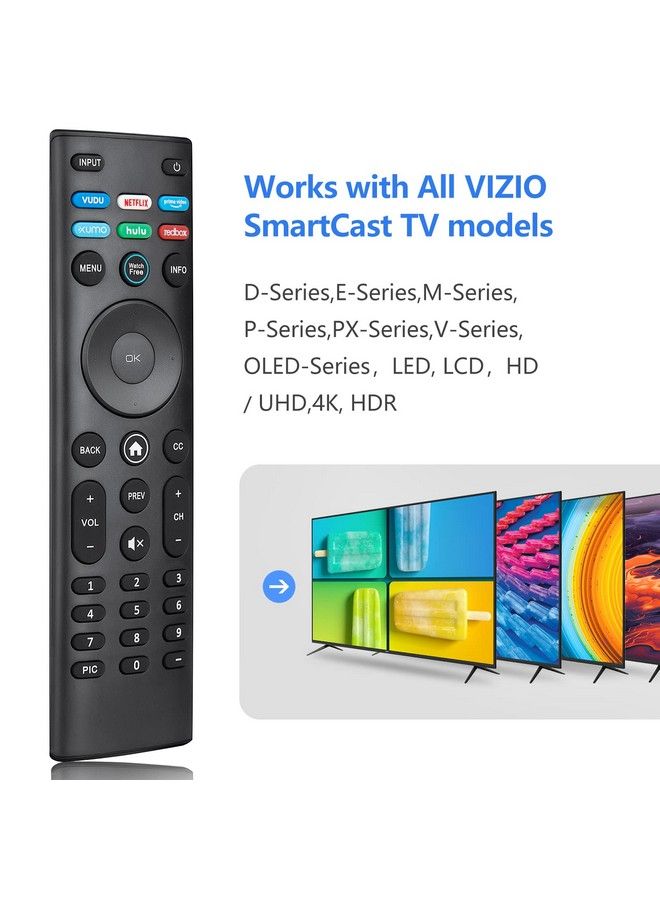 Angrox For Viziosmarttvremotexrt140 For Vizio All Led Lcd Hd 4K Uhd Hdr Smart Tvs - Image 3