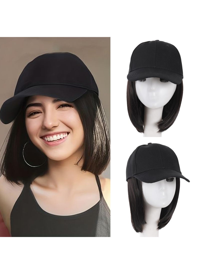 DoReMi Hat with Hair Attached for Women Synthetic Hat with Hair Adjustable with Hair Suitable for Daily Use 