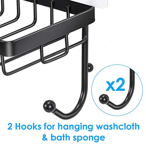 ODesign Soap Dish Sponge Holder with Hook for Bathroom Shower Kitchen Wall Mounted Rustproof Stainless Steel - Image 3