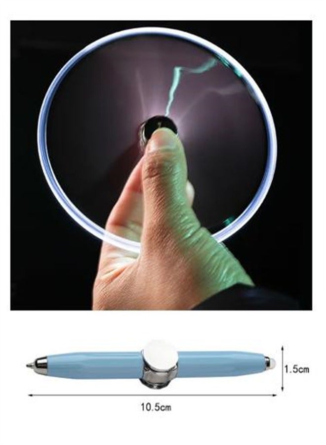 Generic 5-Pack Metal Decompression Fingertip Gyro Pen with LED Light Rotatable Gel Pen Multifunctional Writing Signature Lighting Rotating Gel Pen - Image 2