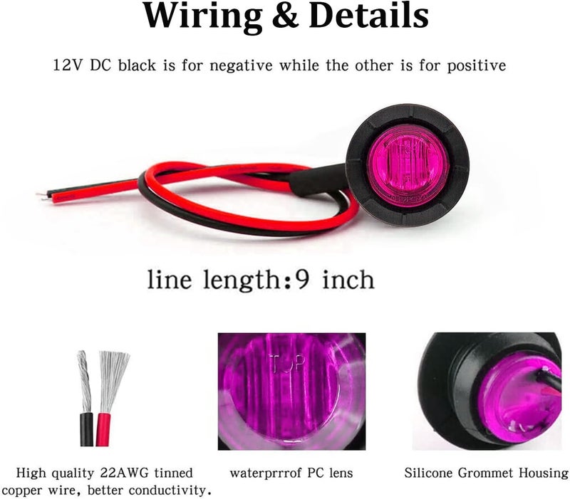 FXC Purishion 10x 3/4" Round LED Clearance Light - Image 4