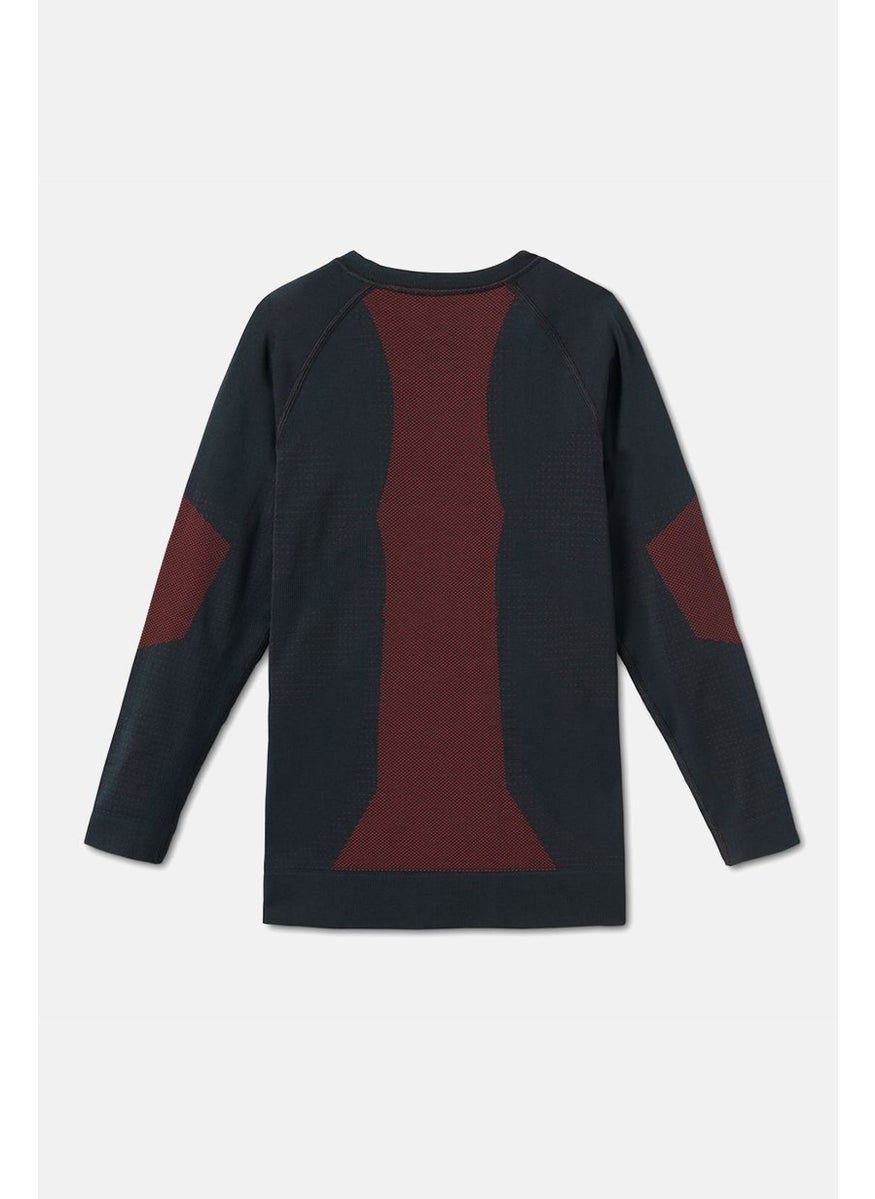 Tchibo Kids Boy 2 Pieces Long Sleeve Tee and Pull On Leggings, Navy and Red  - Image 3