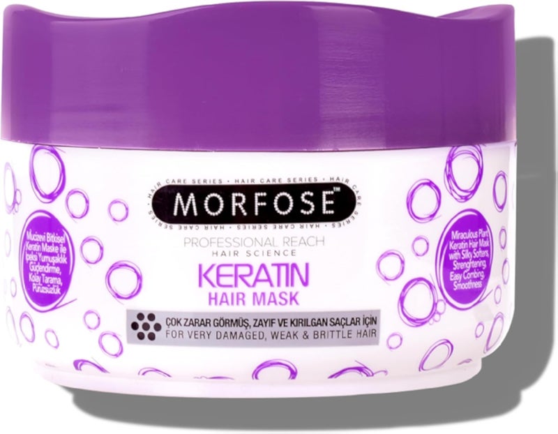 MORFOSE Keratin Hair Mask 500 ml, White, 500 Milliliters