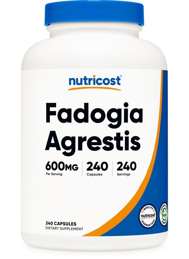 Nutricost Fadogia Agrestis (240 Capsules | 600 mg Per Serving) - Potent 10:1 Extract, Gluten Free, Non-GMO Supplement - Image 1