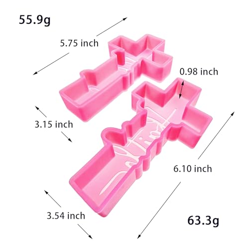 MUBYOK (300 Design Optional) MUBYOK M520 2 PCS Cross Set Silicone Freshie Mold for Baking Aroma Beads Car Freshie Supplies - Image 3