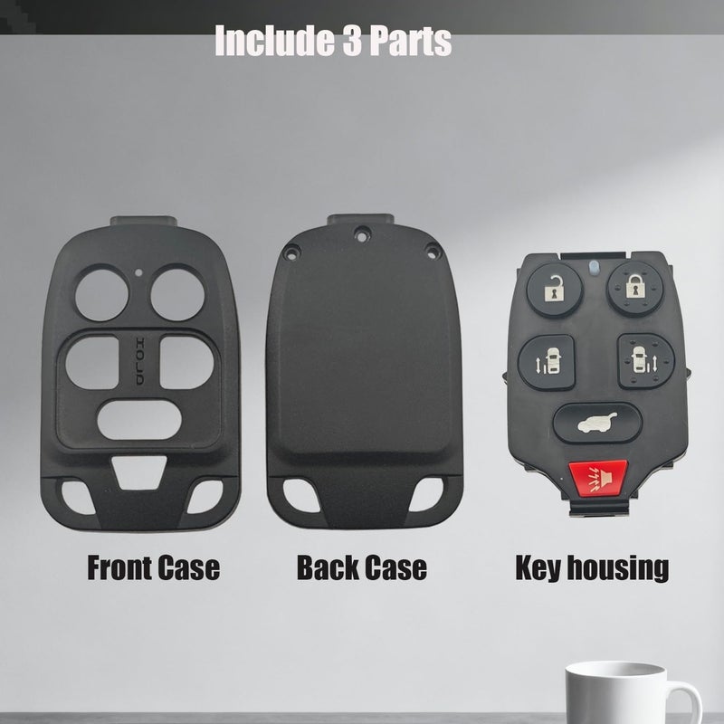 vurbemes No Cutting Required Replacement Key Fob Shell fit for 2011 2012 2013 Honda Odyssey Keyless Entry Remote Key Fob Cover Case - Image 2