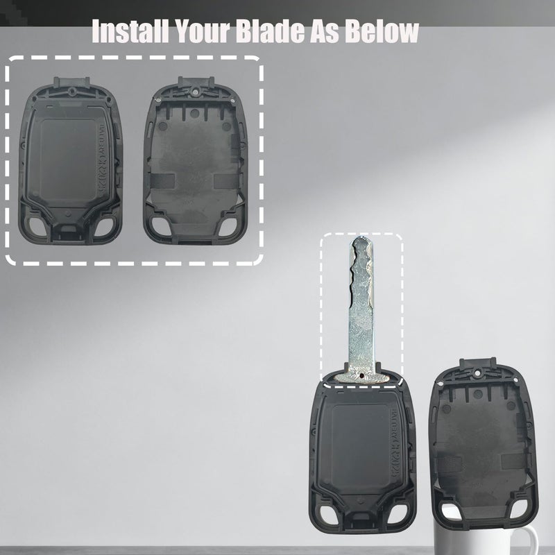 vurbemes No Cutting Required Replacement Key Fob Shell fit for 2011 2012 2013 Honda Odyssey Keyless Entry Remote Key Fob Cover Case - Image 3