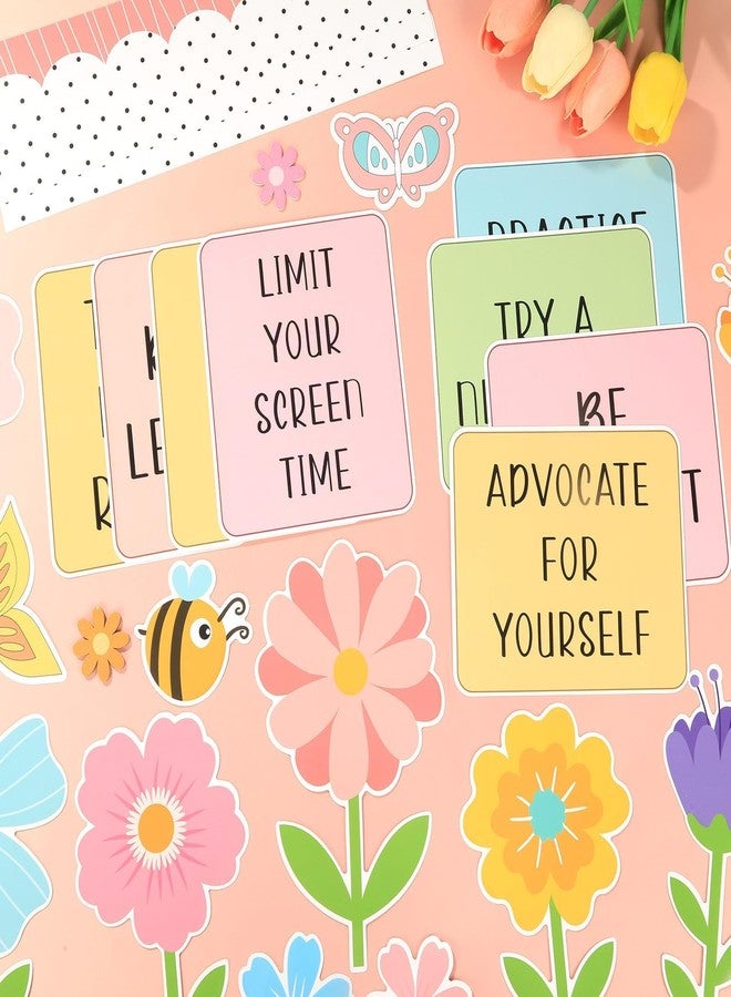 ojustbeok Spring Bulletin Board Decorations Positive Flower Butterfly Paper Cutouts Inspirational This is Your Year Bulletin Board Set Spring Bee Floral Poster for School Class Chalkboard Wall Decoration Favor - Image 4