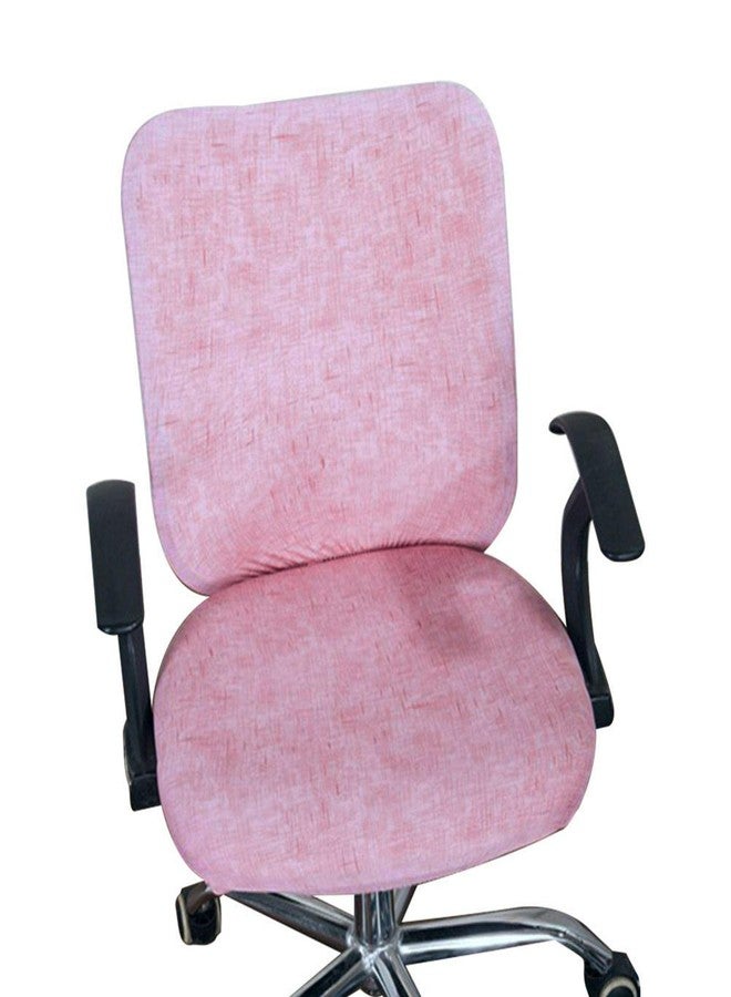 BNYTXV Office Separated Chair Cover, Computer Office Chair Cover Protective, Modern Computer Office Swivel Chair Cover Separate Stretchable Removable(Pink) - Image 1