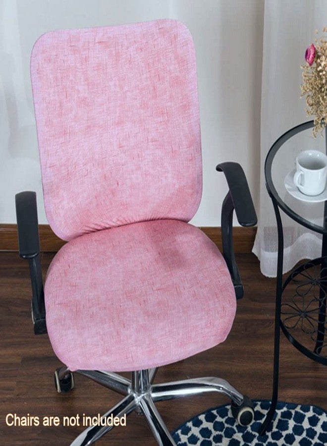 BNYTXV Office Separated Chair Cover, Computer Office Chair Cover Protective, Modern Computer Office Swivel Chair Cover Separate Stretchable Removable(Pink) - Image 2