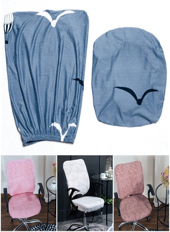 BNYTXV Office Separated Chair Cover, Computer Office Chair Cover Protective, Modern Computer Office Swivel Chair Cover Separate Stretchable Removable(Pink) - Image 5