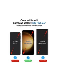 Amfilm amFilm [2+2 Pack] OneTouch Tempered Glass Screen Protector for Samsung Galaxy S23+/S23 Plus 6.6 Inch with Camera Lens Protector, 9H Hardness, Easy Installation and Bubble Free.  - Image 2