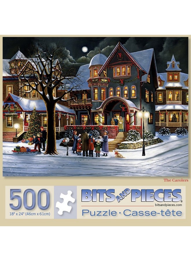 بيتس آند بيسيز قطع وقطع - مجموعة قيمة من قطعتين (2) من أحجيات الصور المقطوعة، مكونة من 500 قطعة للبالغين - متع عيد الميلاد - 500 قطعة من أحجيات عطلة الشتاء من تصميم الفنان إتش هارجروف - Image 4