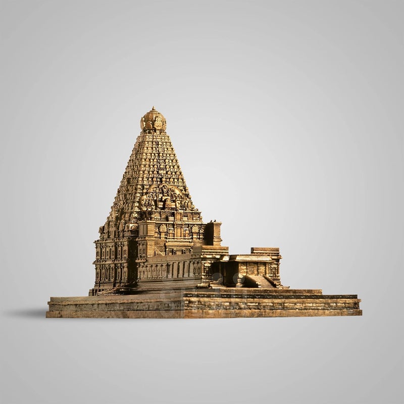 SILAII Brihadeeswarar Temple Thanjai Periya Kovil Sculpture 8 INCH Antique Bronze Colour - Image 3