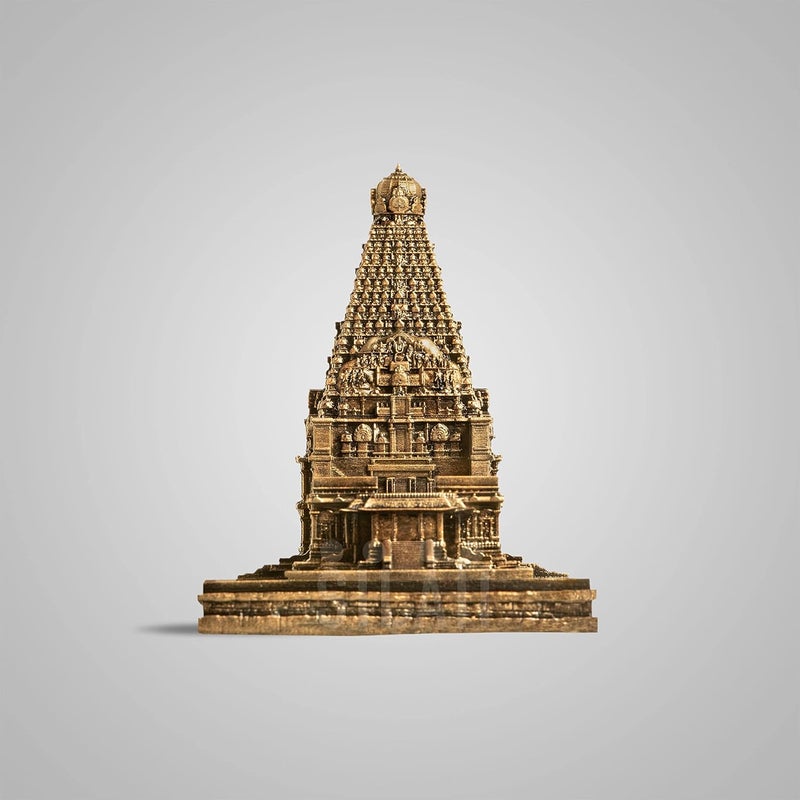 SILAII Brihadeeswarar Temple Thanjai Periya Kovil Sculpture 8 INCH Antique Bronze Colour - Image 2