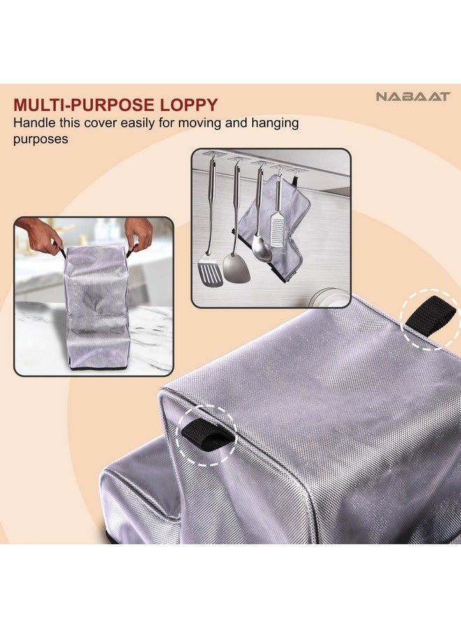 Nabaat Waterproof Dust Cover for ‘L’ Type Mixer Grinders for Kitchen Table Top Standard Size with Pocket, Light Grey (10”X 7”X 12”) - Image 4
