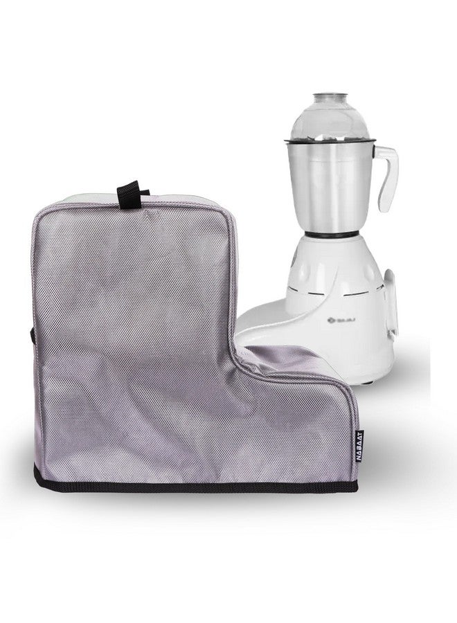 Nabaat Waterproof Dust Cover for ‘L’ Type Mixer Grinders for Kitchen Table Top Standard Size with Pocket, Light Grey (10”X 7”X 12”) - Image 1