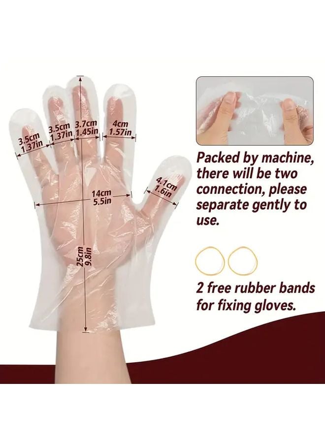 200 Pieces Disposable Plastic Gloves Transparent Individually Packed For Household Cleaning - Image 4