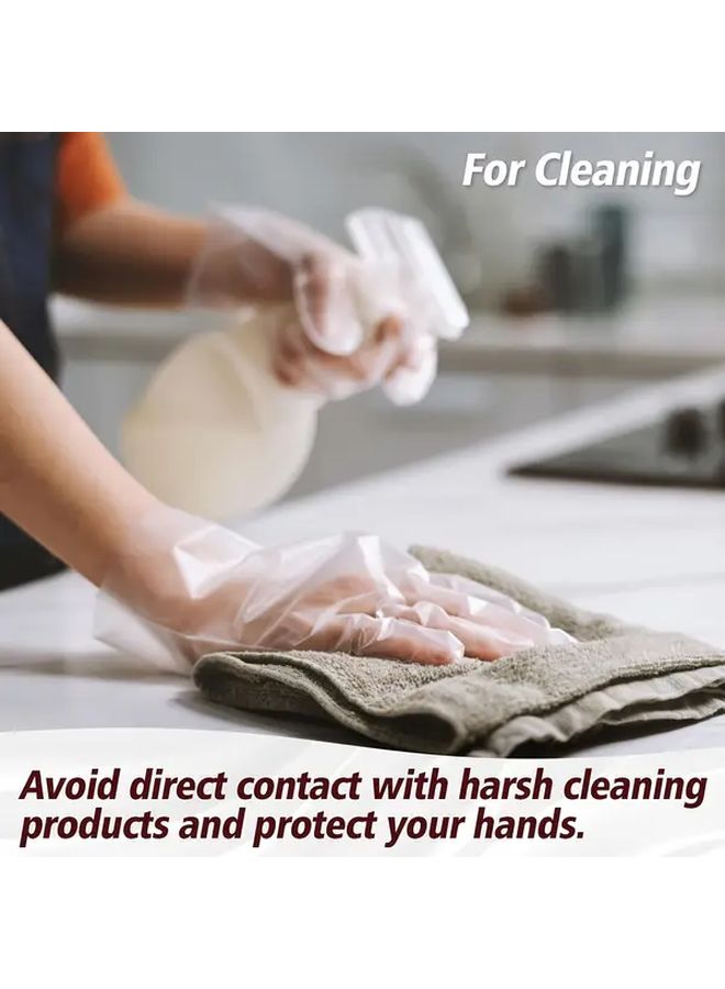 200 Pieces Disposable Plastic Gloves Transparent Individually Packed For Household Cleaning - Image 5