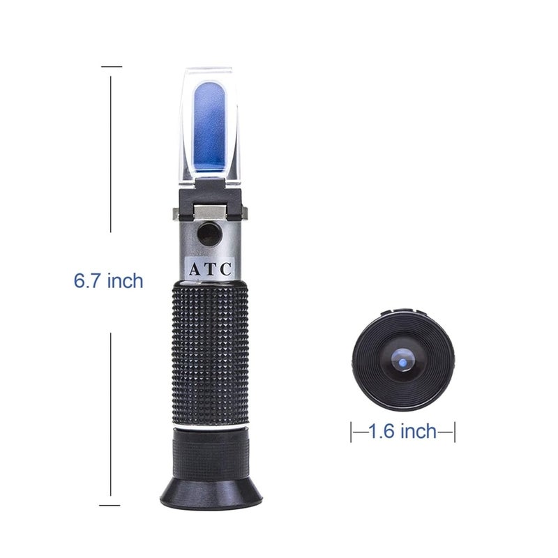 Refractometer, Hydrometer Brix Honey Refractometer for Honey Tester Moisture Meter for Honey High Concentration Be 12-27% Water Brix Tester - Image 5