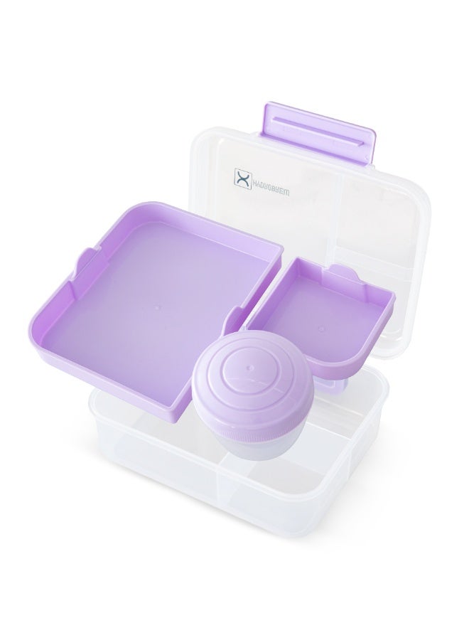 Hydrobrew Personalized 3/4/5 Convertible 1650ml Bento Lunch Box - Lilac - Image 3