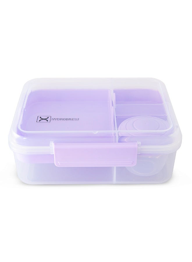 Hydrobrew Personalized 3/4/5 Convertible 1650ml Bento Lunch Box - Lilac - Image 2