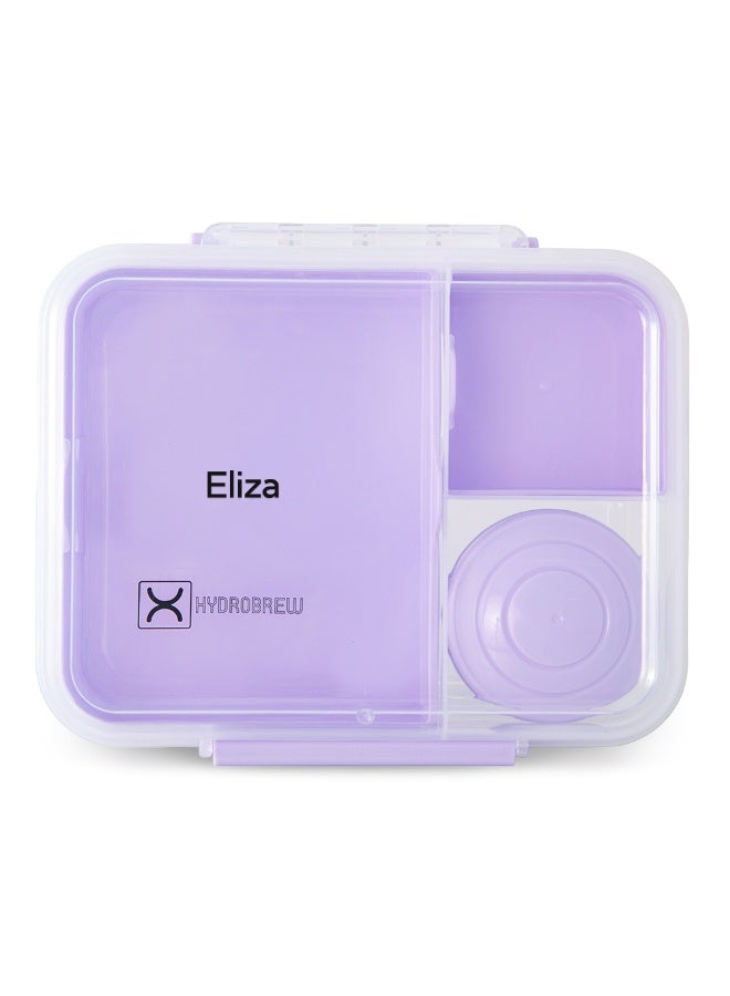 Hydrobrew Personalized 3/4/5 Convertible 1650ml Bento Lunch Box - Lilac - Image 1