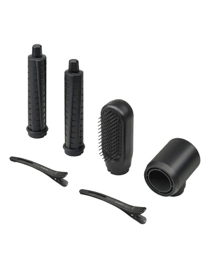 VGR 5-in-1 Professional Hot Air Styler 1400W – High-Speed BLDC Motor for Fast Drying, Curling & Volumizing Advanced Ionic Hair Styler with Auto-Wrap Curlers, Multiple Attachments & Salon-Quality Results at Home Black and Green - Image 2