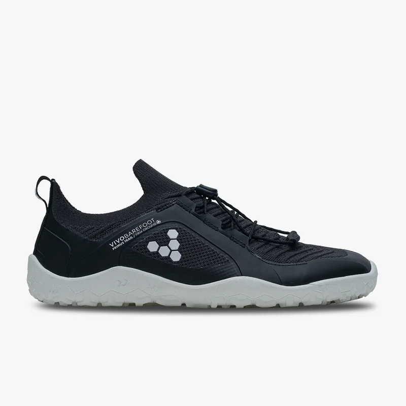 VIVOBAREFOOT PRIMUS TRAIL KNIT FG MENS OBSIDIAN WHITE