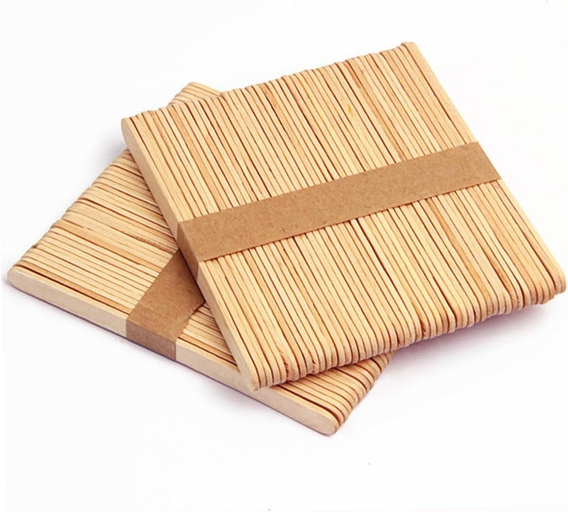 Healifty 250pcs Wooden Craft Sticks for DIY Projects Smooth Natural Wood Ice Cream Sticks Safe Material for Classroom Party and Handmade Decorations - Image 1