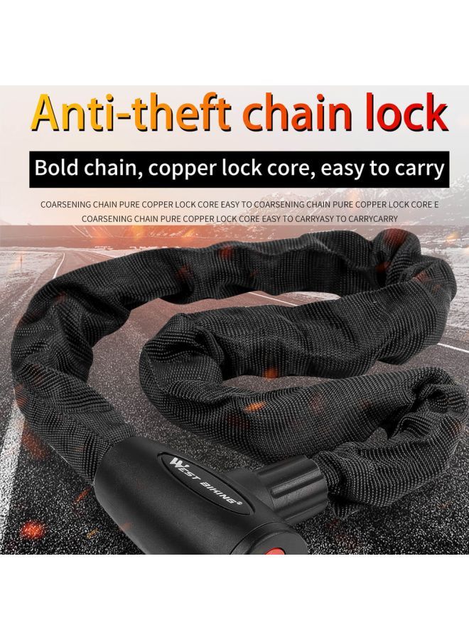 NIBEMINENT Bicycle Chains Lock With Key Set 0.9meter - Image 2