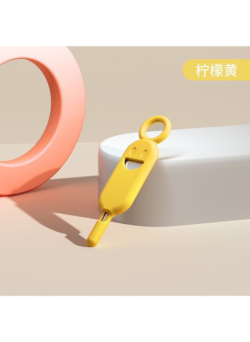 Generic - Smiley Face Phone Anti-lost SIM Ejector SetYellow Yellow - Image 1
