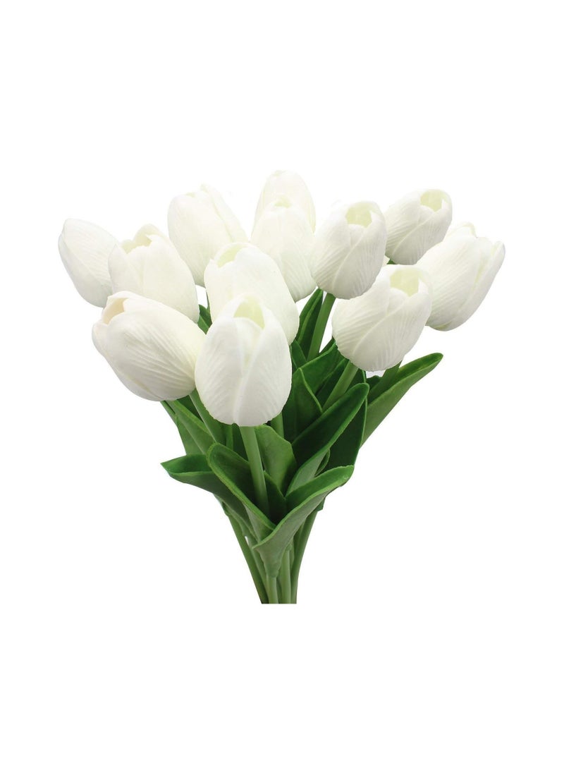 Generic Silicone  Artificial Tulip Flower Sticks (Pack of 10) for Home Decoration  - Image 1