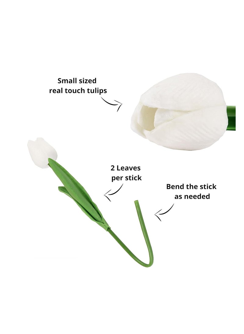 Generic Silicone  Artificial Tulip Flower Sticks (Pack of 10) for Home Decoration  - Image 3