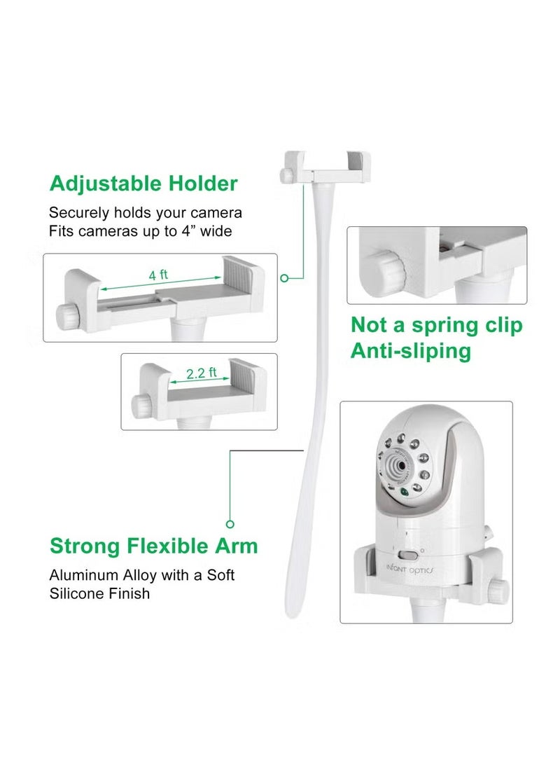 والالا رف كاميرا مراقبة الأطفال متوافق مع معظم أجهزة مراقبة الأطفال الأخرى، حامل كاميرا أطفال عالمي، يثبت على أرفف أسرة الأطفال أو الأثاث - Image 5