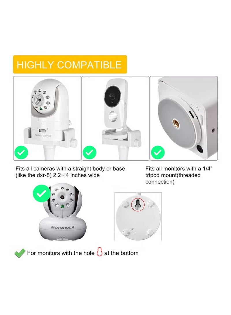 والالا رف كاميرا مراقبة الأطفال متوافق مع معظم أجهزة مراقبة الأطفال الأخرى، حامل كاميرا أطفال عالمي، يثبت على أرفف أسرة الأطفال أو الأثاث - Image 2