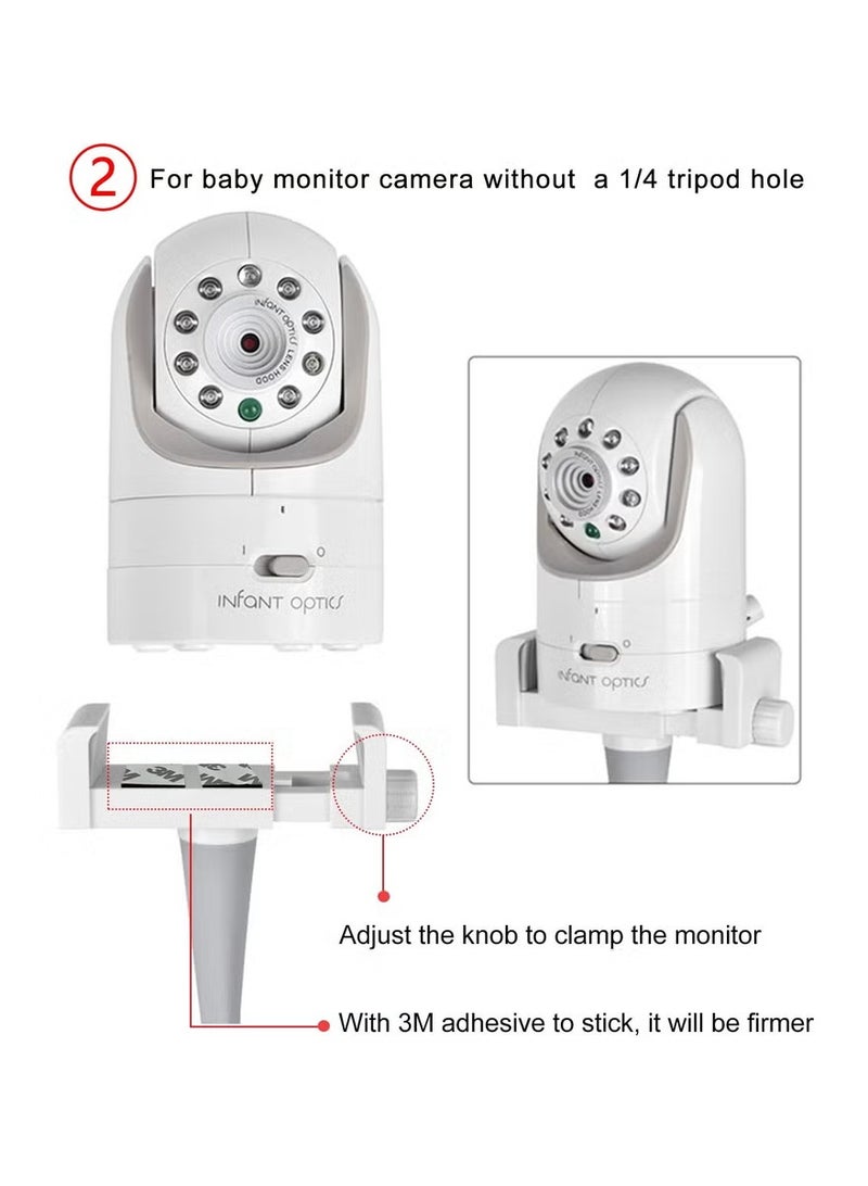 والالا رف كاميرا مراقبة الأطفال متوافق مع معظم أجهزة مراقبة الأطفال الأخرى، حامل كاميرا أطفال عالمي، يثبت على أرفف أسرة الأطفال أو الأثاث - Image 3