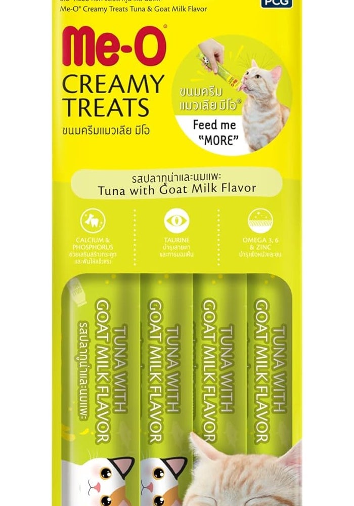 Me-O Creamy Cat Treats - Tuna & Goat Milk Flavor