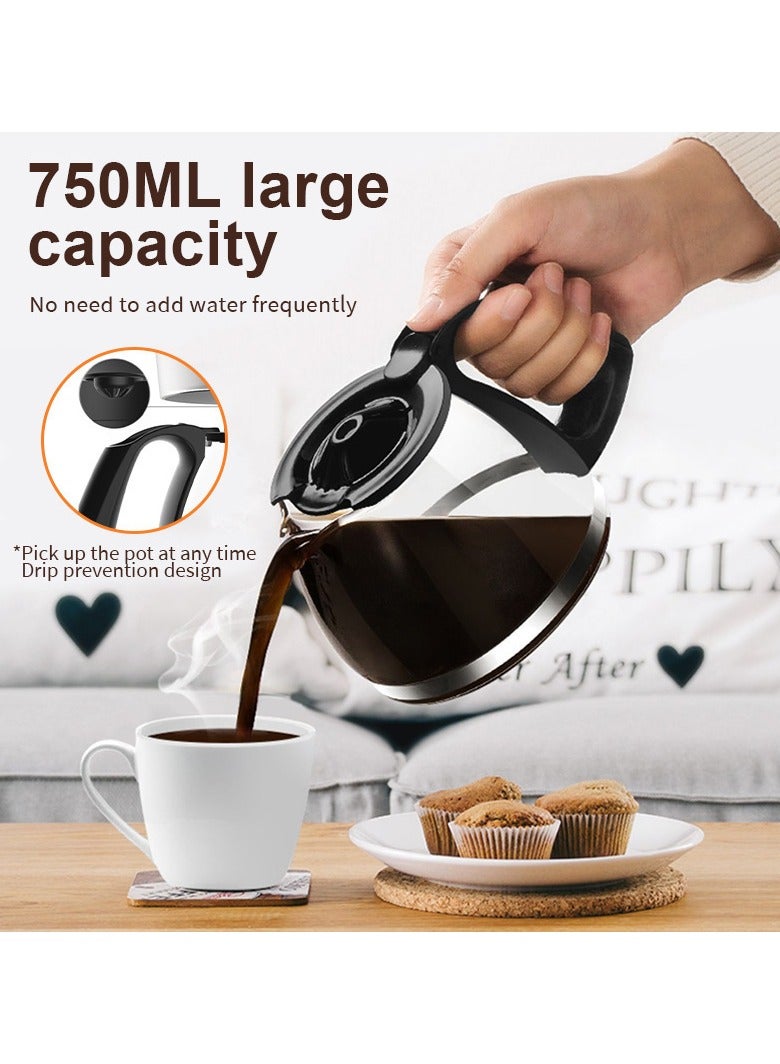 عام آلة قهوة أوتوماتيكية 220 فولت، صانعة قهوة بالتنقيط، تعمل أيضًا كآلة لتحضير الشاي بالحليب الأمريكي، إبريق قهوة يمنحك حرية الاستمتاع بالقهوة في أي وقت، مع قابس بريطاني قياسي. - Image 3