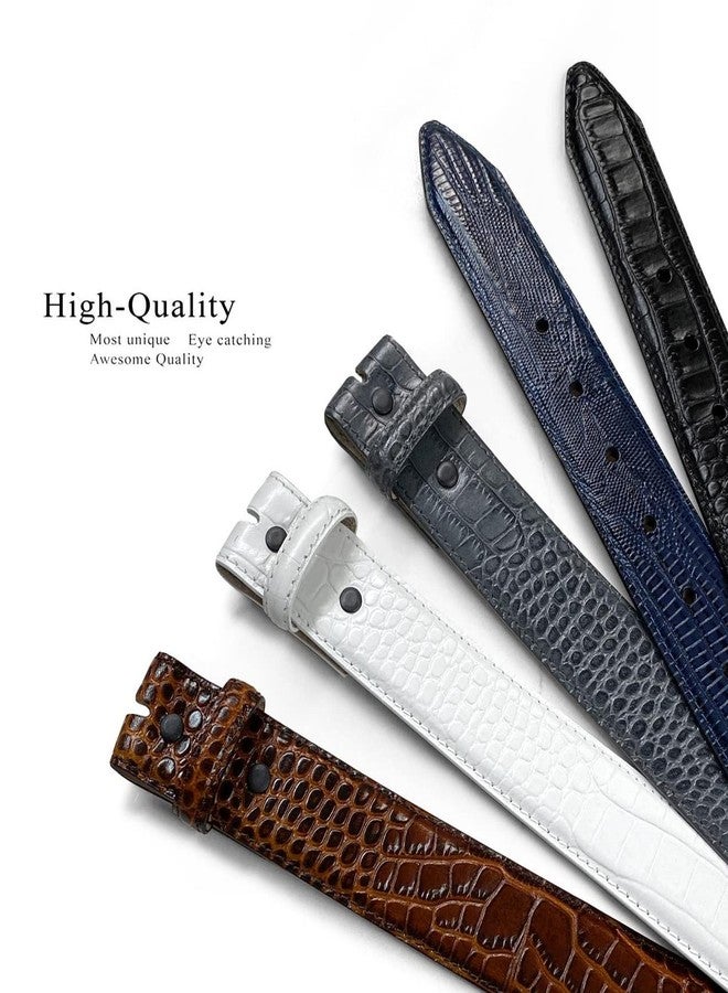 Belts.com 35MM Italian Calfskin Genuine Leather Dress Belt Strap with Snaps 1-3/8"(35mm) Wide (Alligator Brown, 32) - Image 5