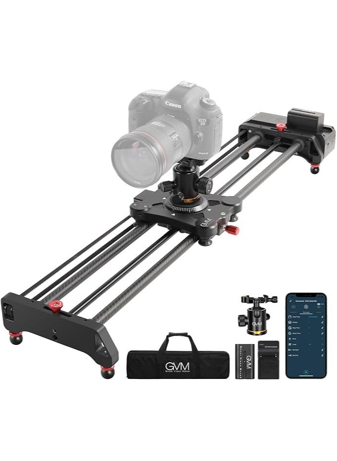 GVM - GVM Great Video Maker Camera Slider, 48" Motorized DSLR Camera Track Dolly Slider Stabilizer Rail with Time Lapse Tracking and 120-degree Panoramic Shooting, Perfect Photograph Movie Film Making - Image 1