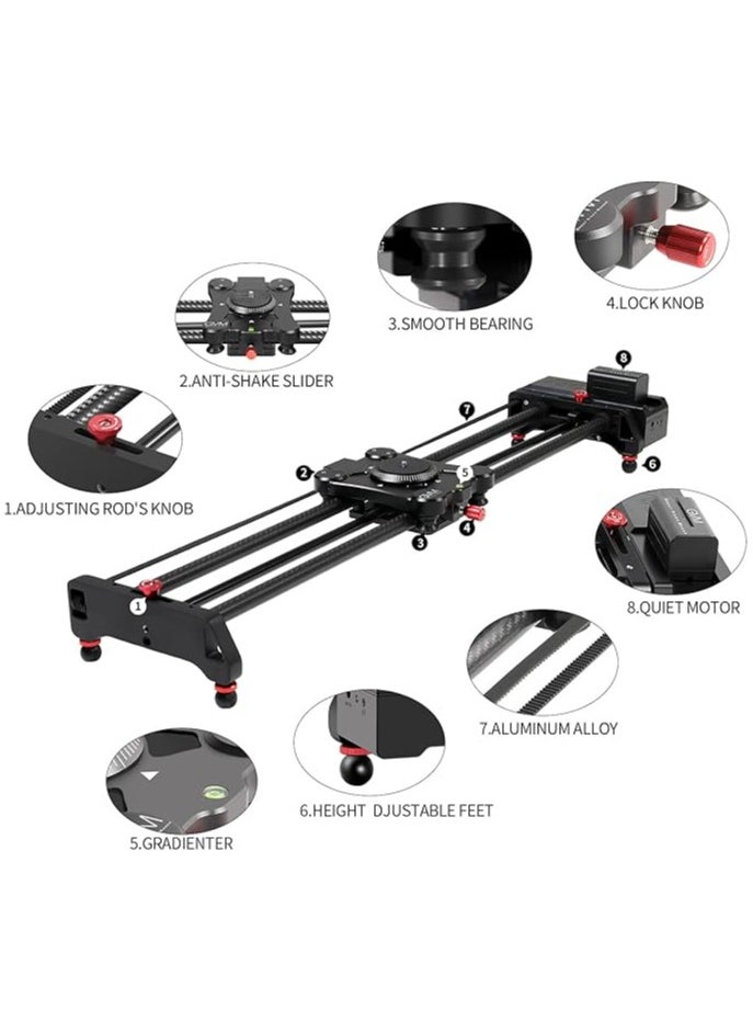 GVM - GVM Great Video Maker Camera Slider, 48" Motorized DSLR Camera Track Dolly Slider Stabilizer Rail with Time Lapse Tracking and 120-degree Panoramic Shooting, Perfect Photograph Movie Film Making - Image 1