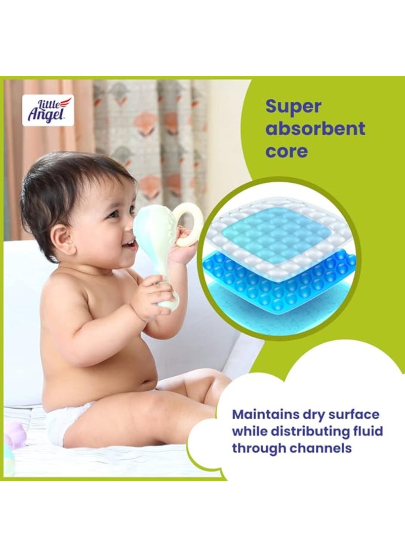 Little Angel Extra Dry Baby Pants Diaper Small Upto 7Kg Super Absorbent Core Up To 12 Hrs 60 Diapers - Image 2
