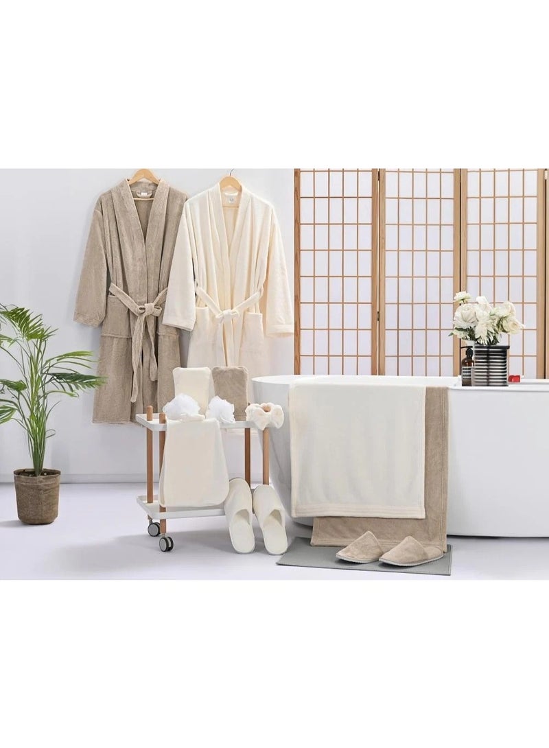 TALA Double Microfiber Bathrobe Set, 14 Pieces - Image 1