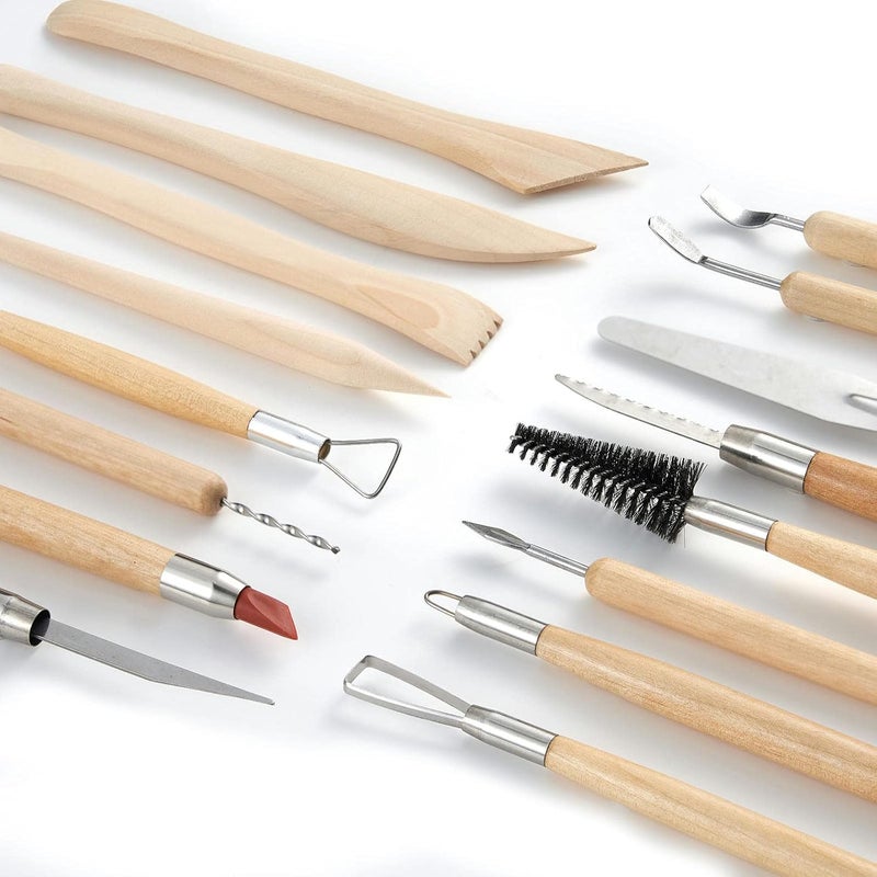 TEMONTIAN Clay Sculpting Tools,Air Dry,Pottery Tools,44 Pcs Double Sided Polymer Clay Tools Kit,Ceramics, Modeling Tools with Carrying Case Bag - Image 4