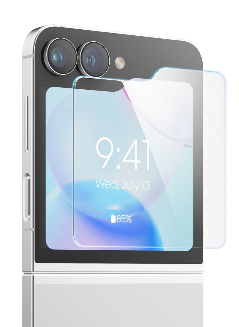 Elago Flex Window for Samsung Galaxy Z Flip 6 Screen Protector Premium Tempered Glass - Clear - Image 1